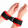 KINK - NYLON BIND HOOKandLOOP WRIST RESTRAINTS BLACK MODEL 1 AJDUSTABLE 25-35 CM X 6 CM