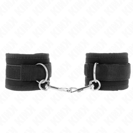 KINK - TENUTA DA POLSO IN NYLON HOOKandLOOP NERA MODELLO 2 REGOLABILE 18-35 CM X 6 CM