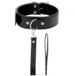 DARKNESS - POSTURE NECKLACE WITH LEATHER CHAIN
