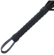 DARKNESS - BLACK BONDAGE WHIP WITH LEATHER HANDLE DARKNESS - BLACK BONDAGE WHIP WITH LEATHER HANDLE
