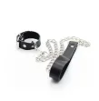 OHMAMA FETISH - COLLAR PARA PENE Y CORREA PIEL CON CADENA METALICA OHMAMA FETISH - COLLAR PARA PENE Y CORREA PIEL CON CADENA METALICA