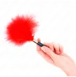 KINK - PLUMES CHACOULES EN MÉTAL ROUGE OR 18 CM