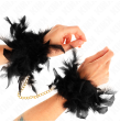 KINK - FEDERHANDMANSCHETTEN MIT GOLDKETTE MODELL 1