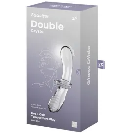 SATISFYER - DOUBLE CRYSTAL DILDO TRANSPARENT