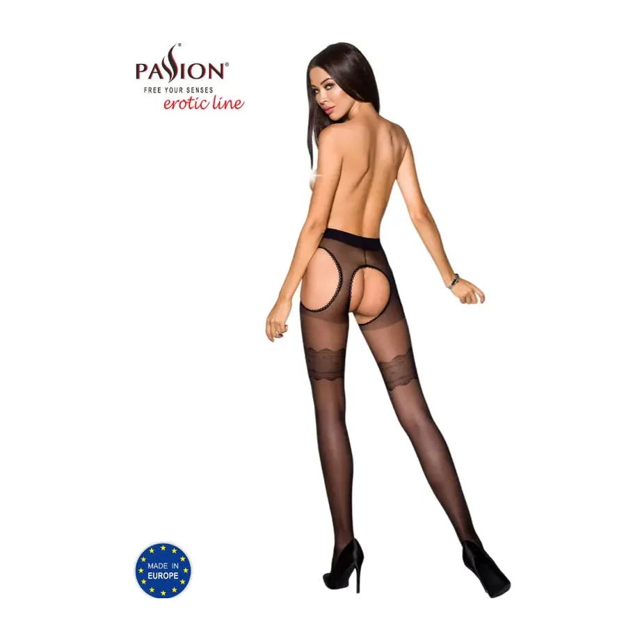 PASSION - TIOPEN 002 BLACK TIGHTS 1-2 20 DEN PASSION - TIOPEN 002 BLACK TIGHTS 1-2 20 DEN
