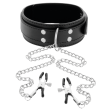 DARKNESS - COLLARE CON Morsetti PER CAPEZZOLI NERO DARKNESS - COLLARE CON Morsetti PER CAPEZZOLI NERO