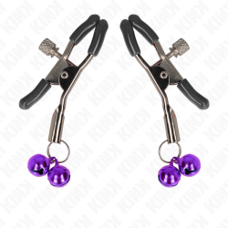 KINK - DOUBLE BELL NIPPLE CLAMP PURPLE 6 CM