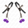 KINK - DOUBLE BELL NIPPLE CLAMP PURPLE 6 CM
