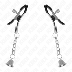 KINK - SILVER BELL PENDANT NIPPLE CLAMPS 6 CM