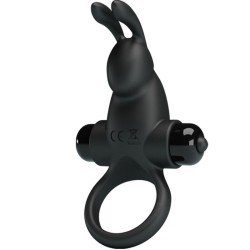 PRETTY LOVE - VIBRATIONSRING RABBIT-KLITORIS-STIMULATOR 10 VIBRATIONEN SCHWARZ