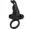 PRETTY LOVE - ANILLO VIBRADOR ESTIMULADOR RABBIT CLÍTORIS 10 VIBRACIONES NEGRO
