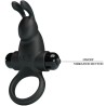 PRETTY LOVE - ANNEAU VIBRANT STIMULATEUR DE CLITORIS RABBIT 10 VIBRATIONS NOIR