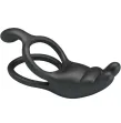 PRETTY LOVE - SETH DOUBLE VIBRATING RING RABBIT 7 VIBRATIONS BLACK PRETTY LOVE - SETH DOUBLE VIBRATING RING RABBIT 7 VIBRATIONS BLACK