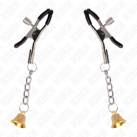 KINK - PINCES À TÉLÉMON PENDENTIF CLOCHE OR 6 CM