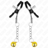 KINK - GOLD JINGLE BELL PENDANT NIPPLE CLAMPS 6 CM