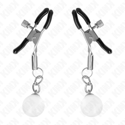 KINK - PINCES À METON BILLES DE VERRE ARGENT 6 CM