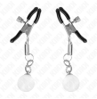 KINK - PINCES À METON BILLES DE VERRE ARGENT 6 CM
