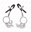 KINK - PINZAS PARA PEZONES CON ARO Y PEQUEÑAS CADENAS PLATEADO 6 CM KINK - PINZAS PARA PEZONES CON ARO Y PEQUEÑAS CADENAS PLATEADO 6 CM