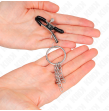 KINK - PINZAS PARA PEZONES CON ARO Y PEQUEÑAS CADENAS PLATEADO 6 CM KINK - PINZAS PARA PEZONES CON ARO Y PEQUEÑAS CADENAS PLATEADO 6 CM