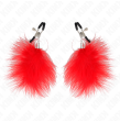KINK - PINZA PER CAPEzzoli PIUMA ROSSO 7 CM
