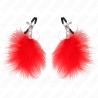 KINK - FEATHER NIPPLE CLAMP RED 7 CM
