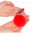 KINK - PINZAS PARA PEZONES CON POMPÓN ROJO 6 CM KINK - PINZAS PARA PEZONES CON POMPÓN ROJO 6 CM