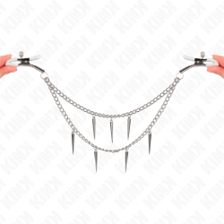 KINK - NIPPLE CLAMPS WITH SPIKES CHAINS 30 CM