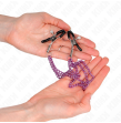KINK - PINCES À METELIER AVEC 3 CHAÎNES VIOLET 20-23-28 CM