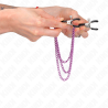 KINK - PINZAS PARA PEZONES CON TRIPLE CADENA VIOLETA 20-23-28 CM