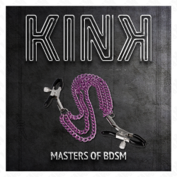 KINK - PINZAS PARA PEZONES CON TRIPLE CADENA VIOLETA 20-23-28 CM