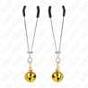 KINK - THIN BELL NIPPLE CLAMPS GOLD 7 CM