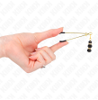 KINK - PINZAS PARA PEZONES DORADA FINA CON TRIPLE BOLA DE VIDRIO NEGRO 7 CM KINK - PINZAS PARA PEZONES DORADA FINA CON TRIPLE BOLA DE VIDRIO NEGRO 7 CM