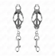 KINK - JAPANESE CLOVER NIPPLE CLAMPS WITH HOOKS SILVER