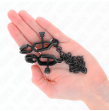 KINK - FLACHE KETTE NIPPELKLEMMEN SCHWARZ 30 CM