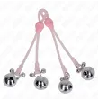 KINK - PINZAS PARA PEZONES LUMINOSAS FORMA CALABERA CON CASCABEL SONORO AJUSTABLE ROSA - PLATEADO KINK - PINZAS PARA PEZONES LUMINOSAS FORMA CALABERA CON CASCABEL SONORO AJUSTABLE ROSA - PLATEADO
