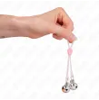 KINK - PINZAS PARA PEZONES LUMINOSAS FORMA CALABERA CON CASCABEL SONORO AJUSTABLE ROSA - PLATEADO KINK - PINZAS PARA PEZONES LUMINOSAS FORMA CALABERA CON CASCABEL SONORO AJUSTABLE ROSA - PLATEADO