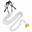 KINK - PINZAS PARA PEZONES CON CAMPANA CASCABEL DORADO Y CADENA 30 CM KINK - PINZAS PARA PEZONES CON CAMPANA CASCABEL DORADO Y CADENA 30 CM