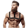 FETISH SUBMISSIVE ATTITUDE - VERSTELLBARER BRUSTHARNESS AUS ÖKOLEDER MIT HALSKETTE FÜR MNNER FETISH SUBMISSIVE ATTITUDE - VERSTELLBARER BRUSTHARNESS AUS ÖKOLEDER MIT HALSKETTE FÜR MNNER