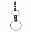 KINK - DOPPELTER PENISRING 3,8 CM BIS 5 CM DURCH LEDER VERBUNDEN