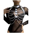 SUBBLIME - 953737 BRUSTGURT MIT RINGEN UND KETTEN SILBER EINE GRÖSSE SUBBLIME - 953737 BRUSTGURT MIT RINGEN UND KETTEN SILBER EINE GRÖSSE