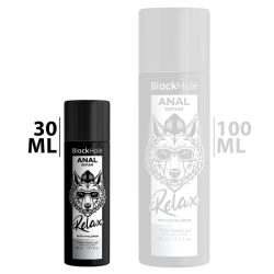 BLACK HOLE - RÉPARATION ANALE RELAX À BASE DEAU AVEC HYALURON 30 ML