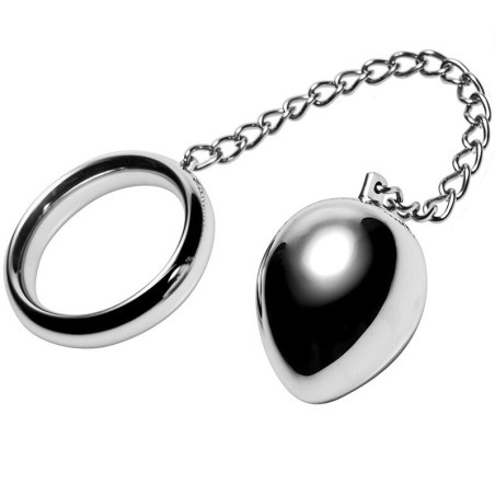 METAL HARD - ANELLO COCK 45MM CATENA CON SFERA IN METALLO