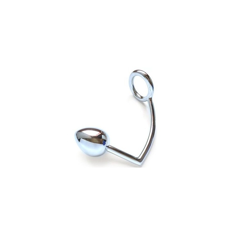 METAL HARD - RING WITH ANAL HOOK 45MM METAL HARD - RING WITH ANAL HOOK 45MM