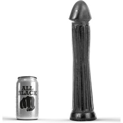 ALL BLACK - DILDO CON PLUG 31 CM