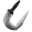 DARKNESS - SILICONE ANAL PLUG WITH GRAY TAIL DARKNESS - SILICONE ANAL PLUG WITH GRAY TAIL