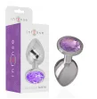 INTENSE - PLUG ANALE IN METALLO ALLUMINIO CON CRISTALLO VIOLA TAGLIA M INTENSE - PLUG ANALE IN METALLO ALLUMINIO CON CRISTALLO VIOLA TAGLIA M