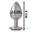 INTENSE - ANALPLUG AUS ALUMINIUMMETALL MIT VIOLETTEM KRISTALL, GRÖSSE M INTENSE - ANALPLUG AUS ALUMINIUMMETALL MIT VIOLETTEM KRISTALL, GRÖSSE M