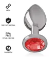 INTENSE - PLUG ANAL EN MÉTAL AVEC CRISTAL ROUGE TAILLE M INTENSE - PLUG ANAL EN MÉTAL AVEC CRISTAL ROUGE TAILLE M