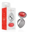 INTENSE - METALL-ANALSTECKER MIT ROTEN KRISTALL GRÖSSE M INTENSE - METALL-ANALSTECKER MIT ROTEN KRISTALL GRÖSSE M