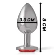 INTENSE - PLUG ANAL METAL CON CRISTAL ROJO TALLA M INTENSE - PLUG ANAL METAL CON CRISTAL ROJO TALLA M